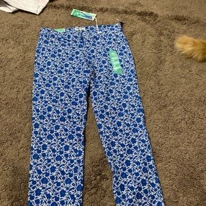Blue Flower Pants